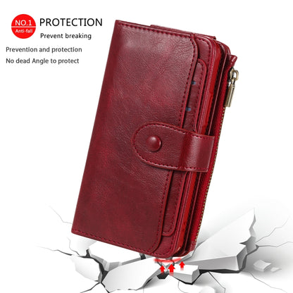 For iPhone 11 Pro Multifunctional Retro Detachable Magnetic Horizontal Flip Leather Case with Card Slots & Holder & Wallet & Photo Frame(Red) - iPhone 11 Pro Max Cases by buy2fix | Online Shopping UK | buy2fix