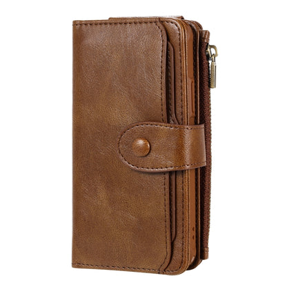 For iPhone 11 Pro Multifunctional Retro Detachable Magnetic Horizontal Flip Leather Case with Card Slots & Holder & Wallet & Photo Frame(Brown) - iPhone 11 Pro Max Cases by buy2fix | Online Shopping UK | buy2fix