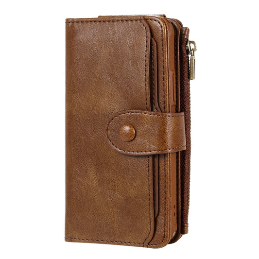 For iPhone 11 Pro Multifunctional Retro Detachable Magnetic Horizontal Flip Leather Case with Card Slots & Holder & Wallet & Photo Frame(Brown) - iPhone 11 Pro Max Cases by buy2fix | Online Shopping UK | buy2fix