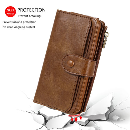 For iPhone 11 Pro Multifunctional Retro Detachable Magnetic Horizontal Flip Leather Case with Card Slots & Holder & Wallet & Photo Frame(Brown) - iPhone 11 Pro Max Cases by buy2fix | Online Shopping UK | buy2fix