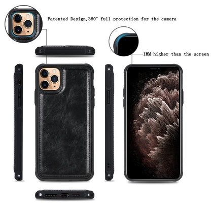 For iPhone 11 Pro Max Multifunctional Retro Detachable Magnetic Horizontal Flip Leather Case with Card Slots & Holder & Wallet & Photo Frame(Black) - iPhone 11 Pro Max Cases by buy2fix | Online Shopping UK | buy2fix