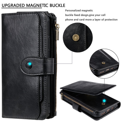For iPhone 11 Pro Max Multifunctional Retro Detachable Magnetic Horizontal Flip Leather Case with Card Slots & Holder & Wallet & Photo Frame(Black) - iPhone 11 Pro Max Cases by buy2fix | Online Shopping UK | buy2fix