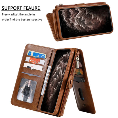 For iPhone 11 Pro Max Multifunctional Retro Detachable Magnetic Horizontal Flip Leather Case with Card Slots & Holder & Wallet & Photo Frame(Brown) - iPhone 11 Pro Max Cases by buy2fix | Online Shopping UK | buy2fix