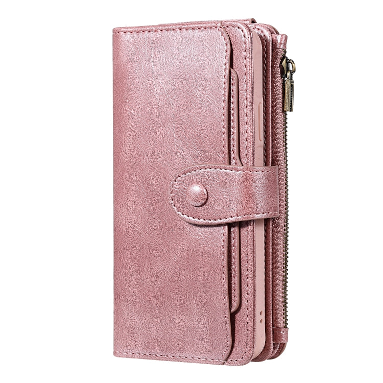 For iPhone 11 Pro Max Multifunctional Retro Detachable Magnetic Horizontal Flip Leather Case with Card Slots & Holder & Wallet & Photo Frame(Rose Gold) - iPhone 11 Pro Max Cases by buy2fix | Online Shopping UK | buy2fix