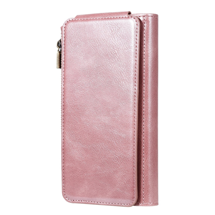 For iPhone 11 Pro Max Multifunctional Retro Detachable Magnetic Horizontal Flip Leather Case with Card Slots & Holder & Wallet & Photo Frame(Rose Gold) - iPhone 11 Pro Max Cases by buy2fix | Online Shopping UK | buy2fix