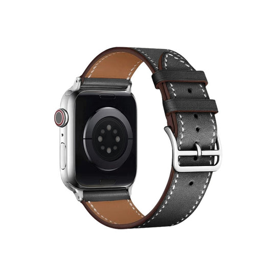 For Apple Watch Series 4/5/6/SE 1/2/3 44mm imak PG1 Series Leather Watch Band(Black)