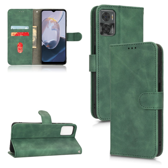 For  Motorola Moto E22 4G / E22i 4G Skin Feel Magnetic Flip Leather Phone Case(Green)
