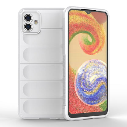 For Samsung Galaxy A04 4G Magic Shield TPU + Flannel Phone Case(White) by buy2fix