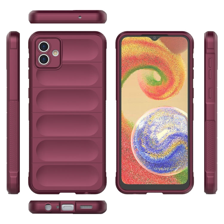 For Samsung Galaxy A04 4G Magic Shield TPU + Flannel Phone Case(Red) by buy2fix