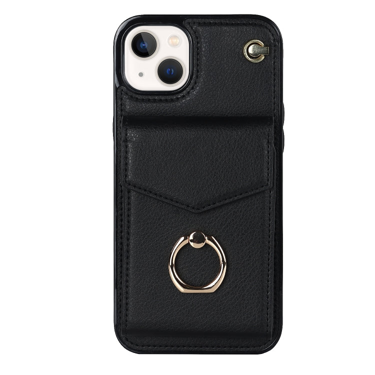 For iPhone 14 Anti-theft RFID Card Slot Phone Case(Black) - iPhone 14 Cases by buy2fix | Online Shopping UK | buy2fix