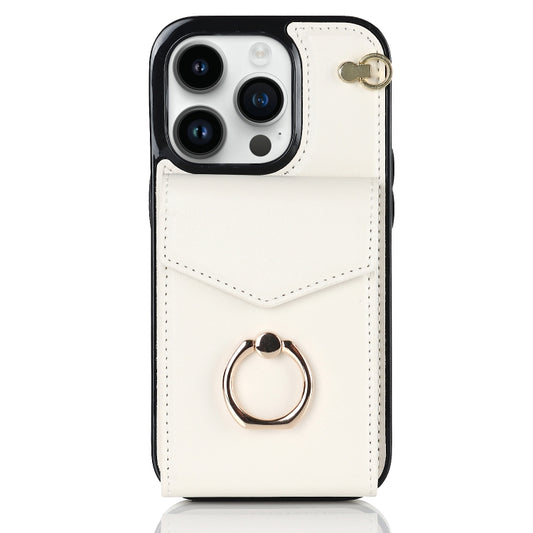 For iPhone 13 Pro Max Anti-theft RFID Card Slot Phone Case(Beige) - iPhone 13 Pro Max Cases by buy2fix | Online Shopping UK | buy2fix