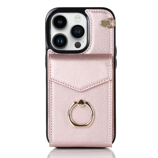 For iPhone 13 Pro Max Anti-theft RFID Card Slot Phone Case(Rose Gold) - iPhone 13 Pro Max Cases by buy2fix | Online Shopping UK | buy2fix