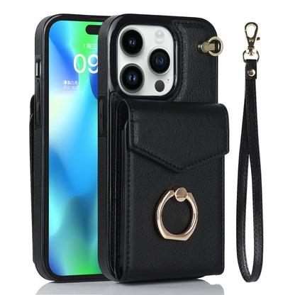 For iPhone 13 mini Anti-theft RFID Card Slot Phone Case(Black) - iPhone 13 mini Cases by buy2fix | Online Shopping UK | buy2fix