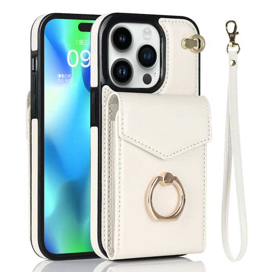For iPhone 12 Pro Anti-theft RFID Card Slot Phone Case(Beige) - iPhone 12 / 12 Pro Cases by buy2fix | Online Shopping UK | buy2fix