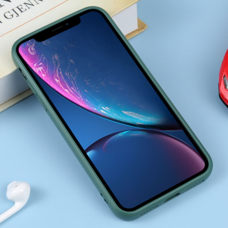 For iPhone XR Liquid Silicone Full Coverage Shockproof Magsafe Phone Case(Deep Green) by buy2fix