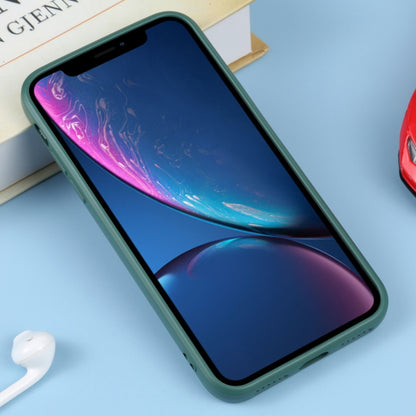 For iPhone XR Liquid Silicone Full Coverage Shockproof Magsafe Phone Case(Deep Green) by buy2fix