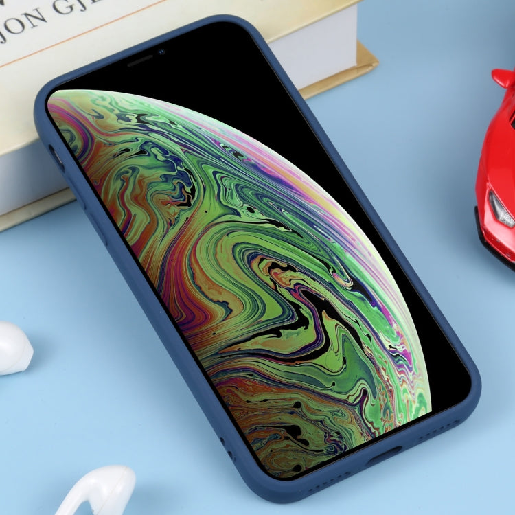 For iPhone XS Max Liquid Silicone Full Coverage Shockproof Magsafe Phone Case(Dark Blue) by buy2fix