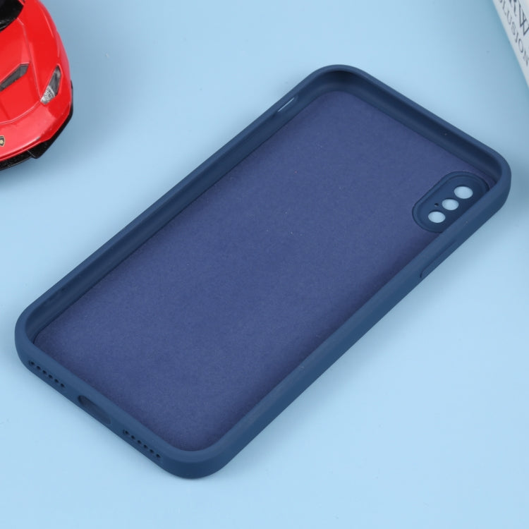For iPhone XS Max Liquid Silicone Full Coverage Shockproof Magsafe Phone Case(Dark Blue) by buy2fix