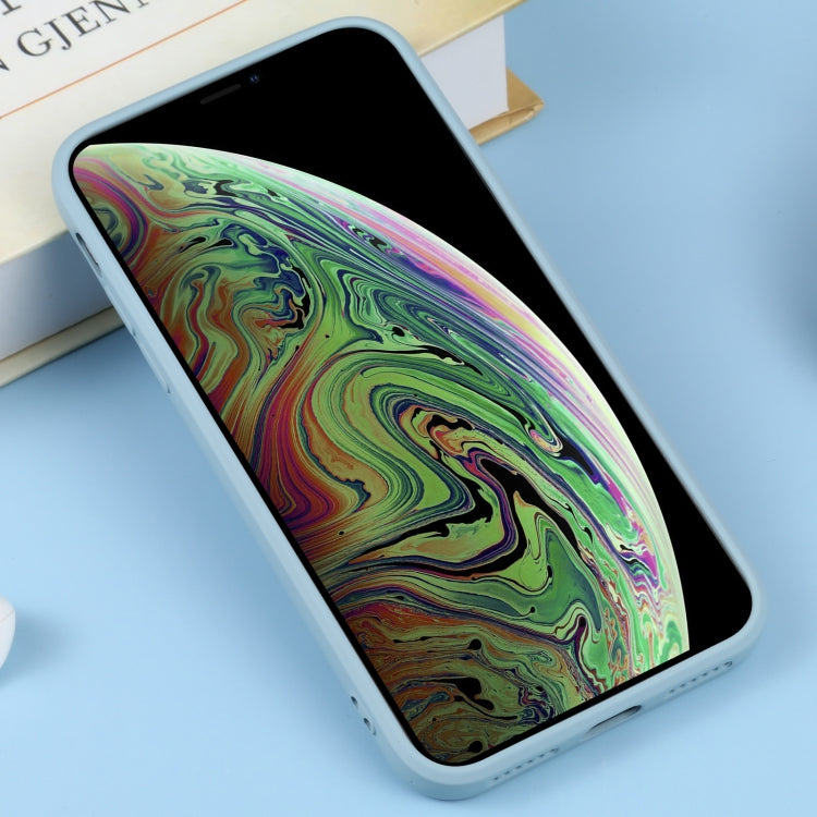 For iPhone XS Max Liquid Silicone Full Coverage Shockproof Magsafe Phone Case(Light Blue) by buy2fix