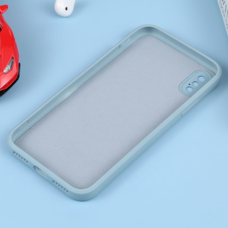 For iPhone XS Max Liquid Silicone Full Coverage Shockproof Magsafe Phone Case(Light Blue) by buy2fix