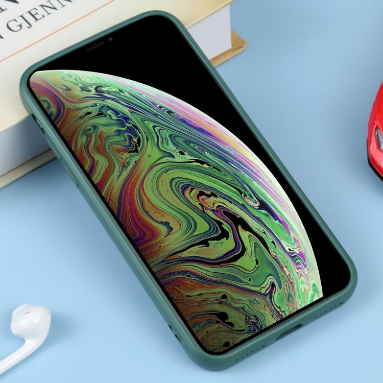 For iPhone XS Max Liquid Silicone Full Coverage Shockproof Magsafe Phone Case(Deep Green) by buy2fix