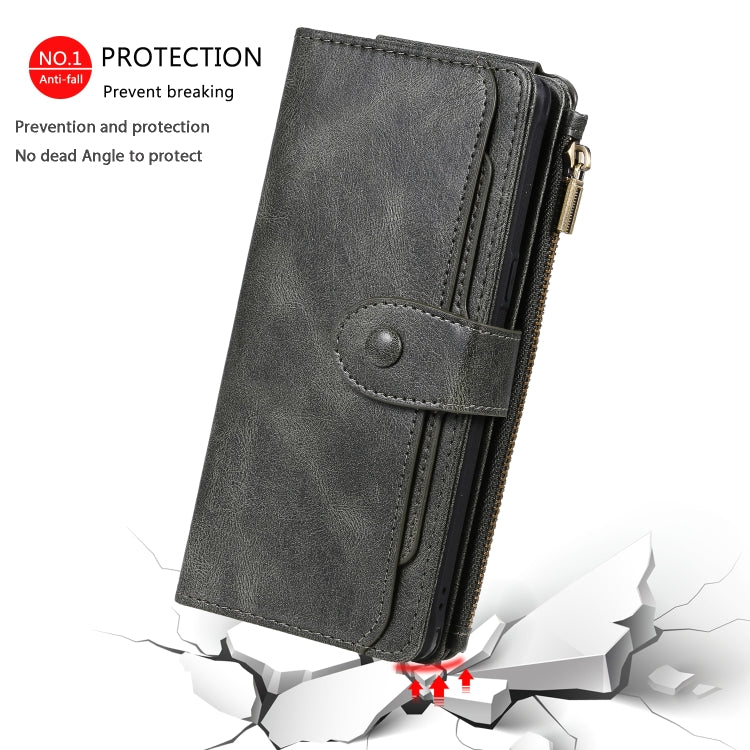 For Galaxy Note 8 Multifunctional Retro Detachable Magnetic Horizontal Flip Leather Case with Card Slots & Holder & Wallet & Photo Frame(Dark Green) - Galaxy Phone Cases by buy2fix | Online Shopping UK | buy2fix