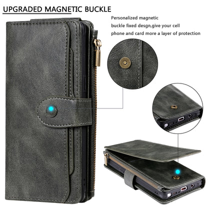 For Galaxy Note 8 Multifunctional Retro Detachable Magnetic Horizontal Flip Leather Case with Card Slots & Holder & Wallet & Photo Frame(Dark Green) - Galaxy Phone Cases by buy2fix | Online Shopping UK | buy2fix