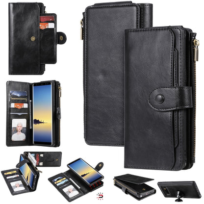 For Galaxy Note 8 Multifunctional Retro Detachable Magnetic Horizontal Flip Leather Case with Card Slots & Holder & Wallet & Photo Frame(Black) - Galaxy Phone Cases by buy2fix | Online Shopping UK | buy2fix
