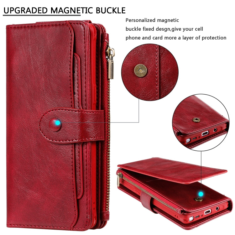 For Galaxy Note 8 Multifunctional Retro Detachable Magnetic Horizontal Flip Leather Case with Card Slots & Holder & Wallet & Photo Frame(Red) - Galaxy Phone Cases by buy2fix | Online Shopping UK | buy2fix