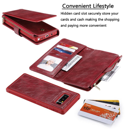 For Galaxy Note 8 Multifunctional Retro Detachable Magnetic Horizontal Flip Leather Case with Card Slots & Holder & Wallet & Photo Frame(Red) - Galaxy Phone Cases by buy2fix | Online Shopping UK | buy2fix