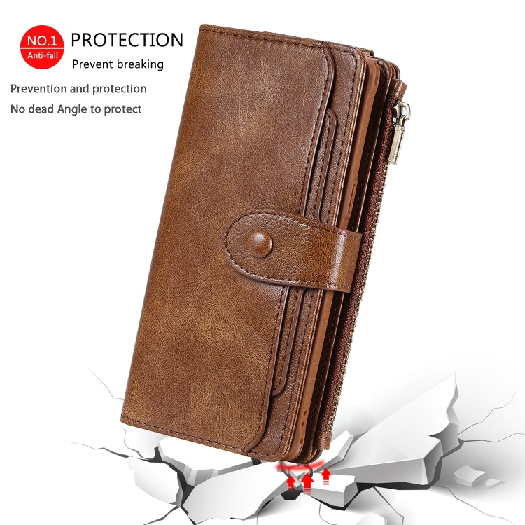 For Galaxy Note 8 Multifunctional Retro Detachable Magnetic Horizontal Flip Leather Case with Card Slots & Holder & Wallet & Photo Frame(Brown) - Galaxy Phone Cases by buy2fix | Online Shopping UK | buy2fix