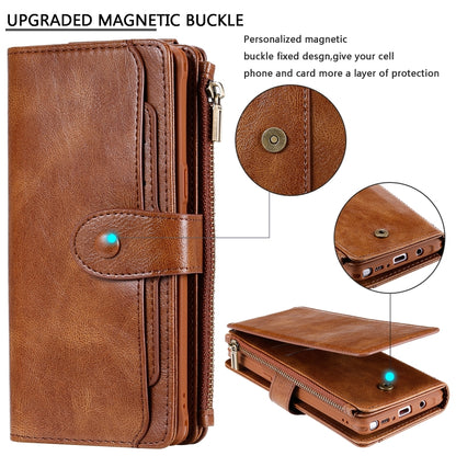 For Galaxy Note 8 Multifunctional Retro Detachable Magnetic Horizontal Flip Leather Case with Card Slots & Holder & Wallet & Photo Frame(Brown) - Galaxy Phone Cases by buy2fix | Online Shopping UK | buy2fix