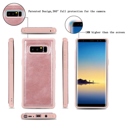 For Galaxy Note 8 Multifunctional Retro Detachable Magnetic Horizontal Flip Leather Case with Card Slots & Holder & Wallet & Photo Frame(Rose Gold) - Galaxy Phone Cases by buy2fix | Online Shopping UK | buy2fix