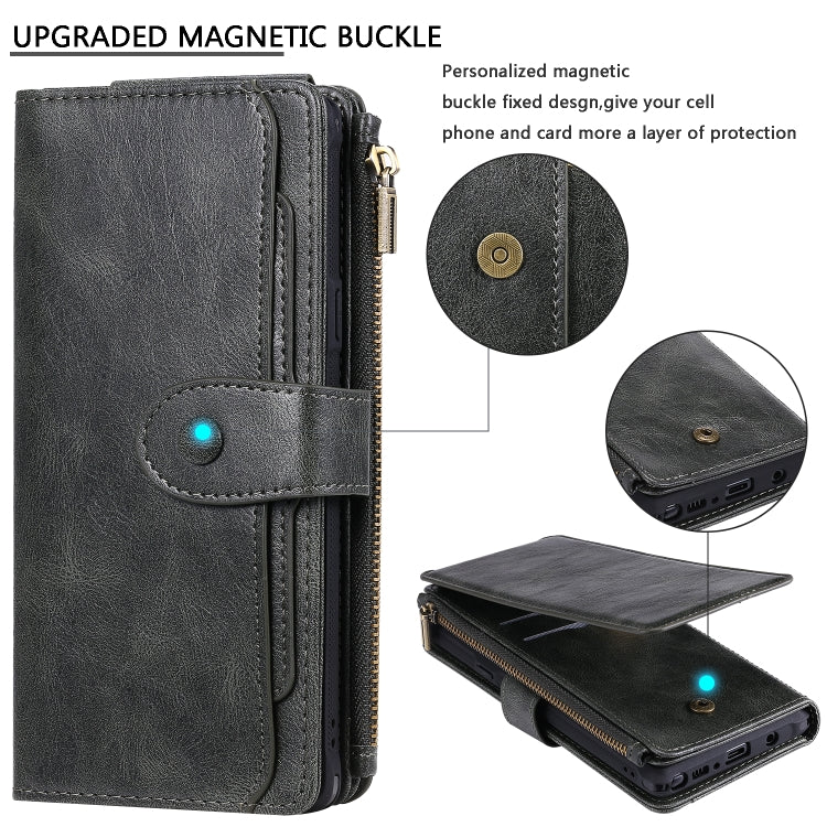 For Galaxy Note 9 Multifunctional Retro Detachable Magnetic Horizontal Flip Leather Case with Card Slots & Holder & Wallet & Photo Frame(Dark Green) - Galaxy Phone Cases by buy2fix | Online Shopping UK | buy2fix