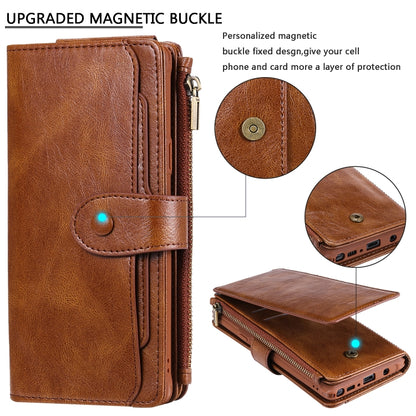 For Galaxy Note 9 Multifunctional Retro Detachable Magnetic Horizontal Flip Leather Case with Card Slots & Holder & Wallet & Photo Frame(Brown) - Galaxy Phone Cases by buy2fix | Online Shopping UK | buy2fix