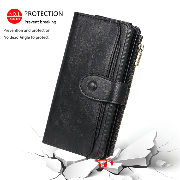 For Galaxy Note 10 Multifunctional Retro Detachable Magnetic Horizontal Flip Leather Case with Card Slots & Holder & Wallet & Photo Frame(Black) - Galaxy Phone Cases by buy2fix | Online Shopping UK | buy2fix