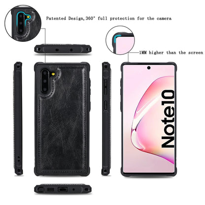 For Galaxy Note 10 Multifunctional Retro Detachable Magnetic Horizontal Flip Leather Case with Card Slots & Holder & Wallet & Photo Frame(Black) - Galaxy Phone Cases by buy2fix | Online Shopping UK | buy2fix