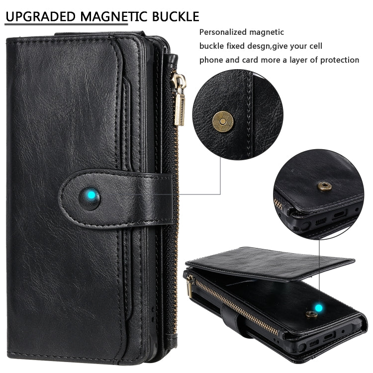 For Galaxy Note 10 Multifunctional Retro Detachable Magnetic Horizontal Flip Leather Case with Card Slots & Holder & Wallet & Photo Frame(Black) - Galaxy Phone Cases by buy2fix | Online Shopping UK | buy2fix