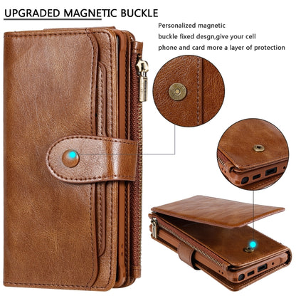 For Galaxy Note 10 Multifunctional Retro Detachable Magnetic Horizontal Flip Leather Case with Card Slots & Holder & Wallet & Photo Frame(Brown) - Galaxy Phone Cases by buy2fix | Online Shopping UK | buy2fix