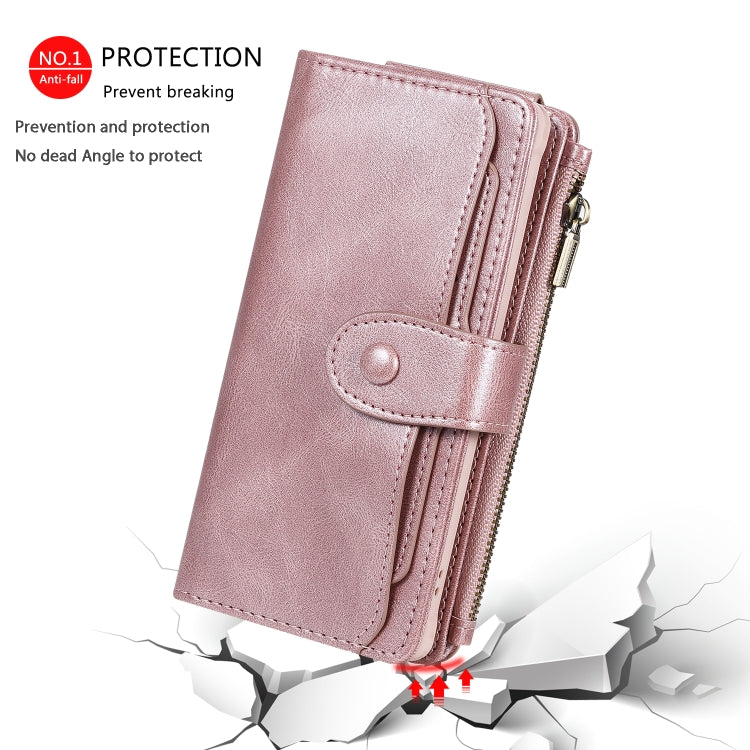For Galaxy Note 10 Multifunctional Retro Detachable Magnetic Horizontal Flip Leather Case with Card Slots & Holder & Wallet & Photo Frame(Rose Gold) - Galaxy Phone Cases by buy2fix | Online Shopping UK | buy2fix