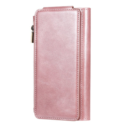 For Galaxy Note 10 Multifunctional Retro Detachable Magnetic Horizontal Flip Leather Case with Card Slots & Holder & Wallet & Photo Frame(Rose Gold) - Galaxy Phone Cases by buy2fix | Online Shopping UK | buy2fix