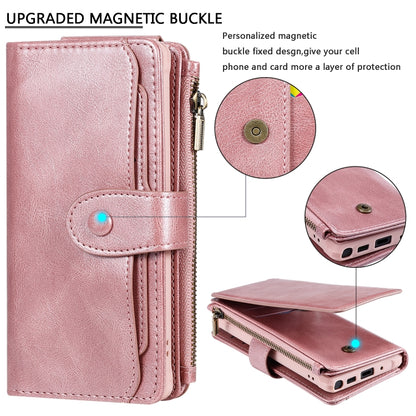 For Galaxy Note 10 Multifunctional Retro Detachable Magnetic Horizontal Flip Leather Case with Card Slots & Holder & Wallet & Photo Frame(Rose Gold) - Galaxy Phone Cases by buy2fix | Online Shopping UK | buy2fix