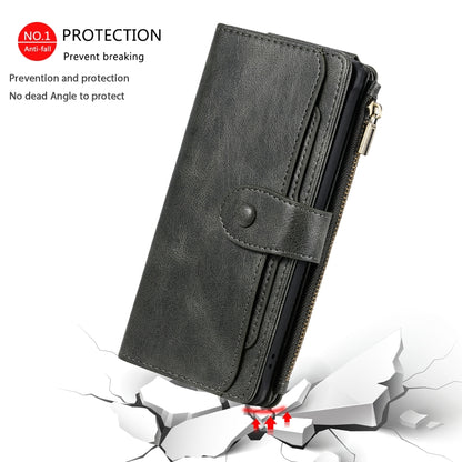 For Galaxy Note 10+ Multifunctional Retro Detachable Magnetic Horizontal Flip Leather Case with Card Slots & Holder & Wallet & Photo Frame(Dark Green) - Galaxy Phone Cases by buy2fix | Online Shopping UK | buy2fix