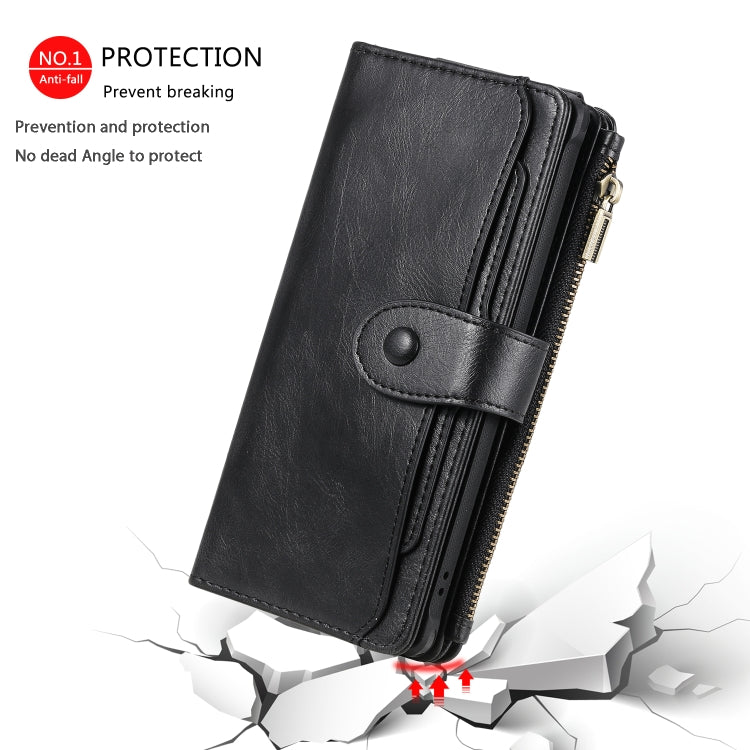 For Galaxy Note 10+ Multifunctional Retro Detachable Magnetic Horizontal Flip Leather Case with Card Slots & Holder & Wallet & Photo Frame(Black) - Galaxy Phone Cases by buy2fix | Online Shopping UK | buy2fix