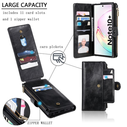 For Galaxy Note 10+ Multifunctional Retro Detachable Magnetic Horizontal Flip Leather Case with Card Slots & Holder & Wallet & Photo Frame(Black) - Galaxy Phone Cases by buy2fix | Online Shopping UK | buy2fix