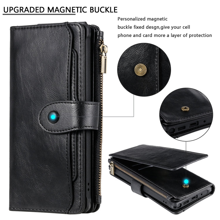 For Galaxy Note 10+ Multifunctional Retro Detachable Magnetic Horizontal Flip Leather Case with Card Slots & Holder & Wallet & Photo Frame(Black) - Galaxy Phone Cases by buy2fix | Online Shopping UK | buy2fix