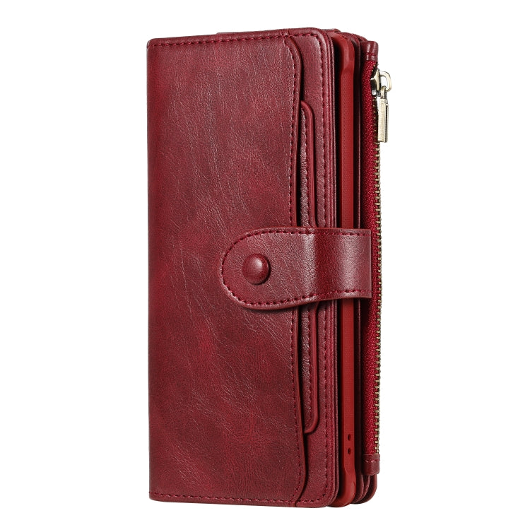 For Galaxy Note 10+ Multifunctional Retro Detachable Magnetic Horizontal Flip Leather Case with Card Slots & Holder & Wallet & Photo Frame(Red) - Galaxy Phone Cases by buy2fix | Online Shopping UK | buy2fix