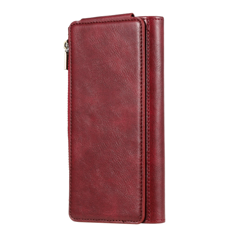 For Galaxy Note 10+ Multifunctional Retro Detachable Magnetic Horizontal Flip Leather Case with Card Slots & Holder & Wallet & Photo Frame(Red) - Galaxy Phone Cases by buy2fix | Online Shopping UK | buy2fix