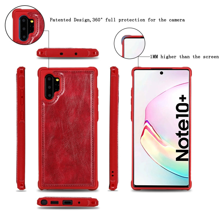 For Galaxy Note 10+ Multifunctional Retro Detachable Magnetic Horizontal Flip Leather Case with Card Slots & Holder & Wallet & Photo Frame(Red) - Galaxy Phone Cases by buy2fix | Online Shopping UK | buy2fix