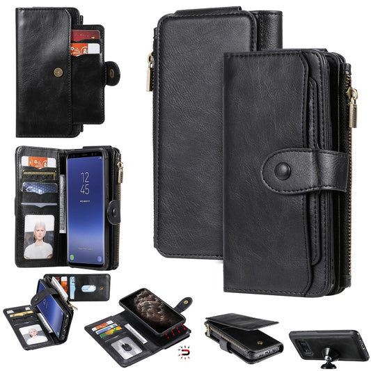 For Galaxy S8 Multifunctional Retro Detachable Magnetic Horizontal Flip Leather Case with Card Slots & Holder & Wallet & Photo Frame(Black) - Galaxy Phone Cases by buy2fix | Online Shopping UK | buy2fix
